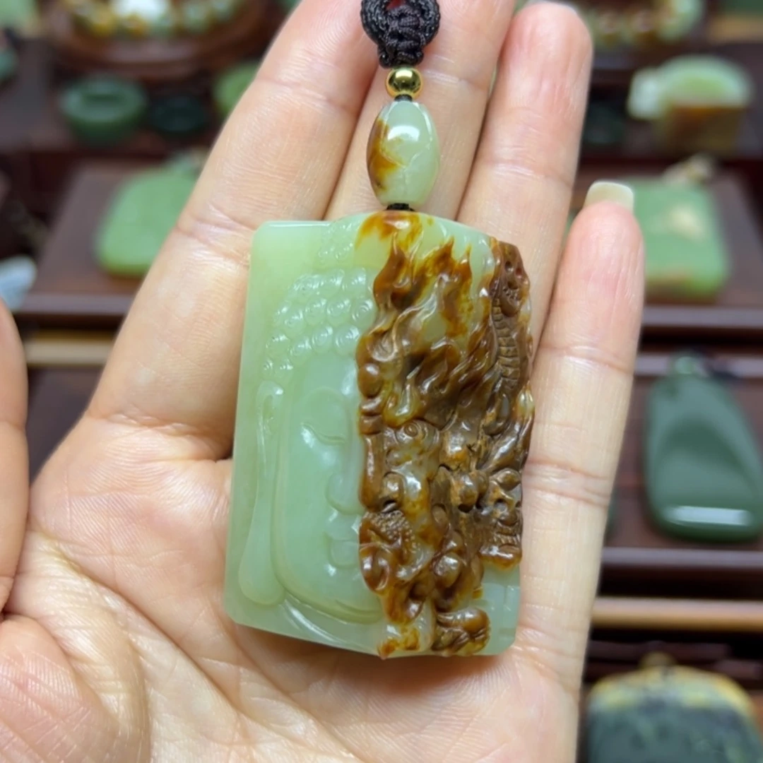 【闪购商品】岫岩河磨玉（透闪石质玉）未镶嵌颈饰西*一念