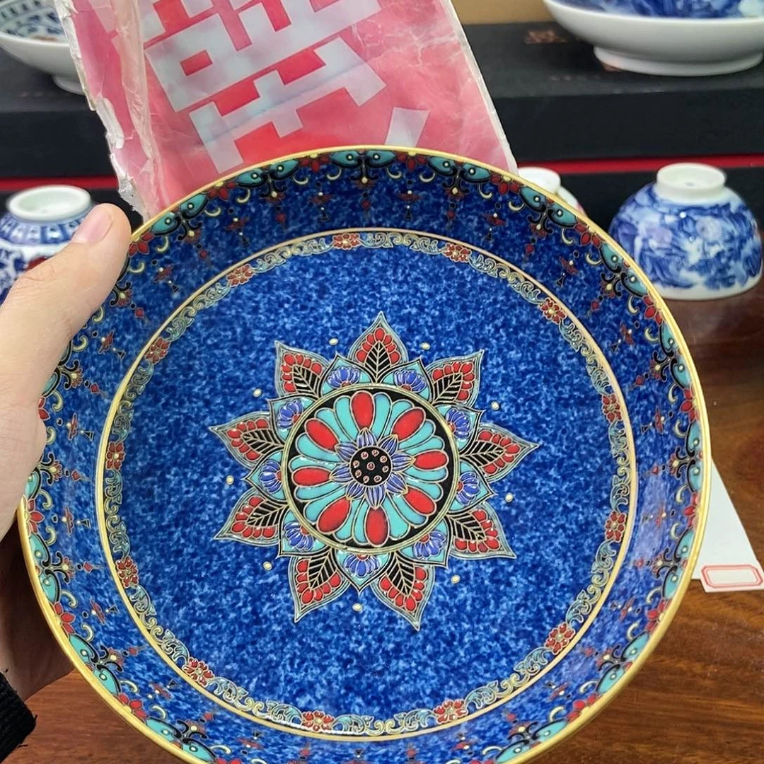 杯蓝*景德镇手绘陶瓷艺术