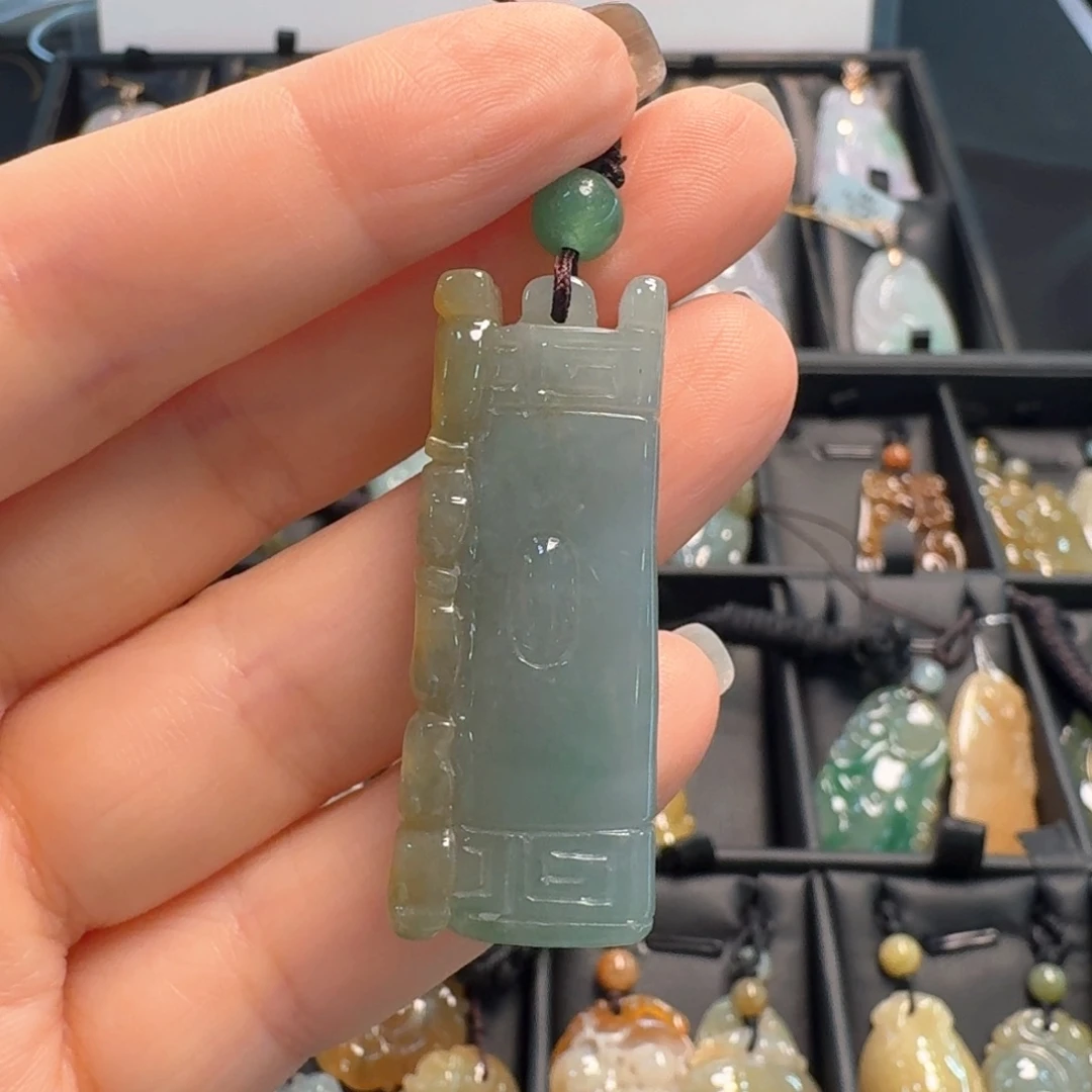 翡翠未镶嵌吊坠(不含链)仿古牌