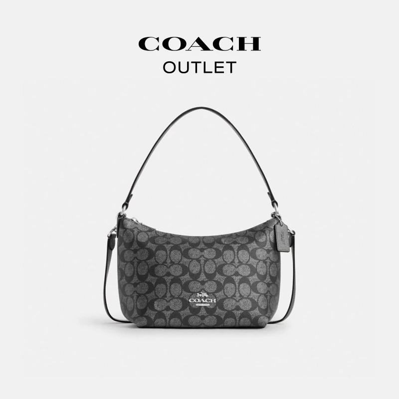 【很高兴专属】COACH/蔻驰奥莱 经典标志顶部拉链单肩包