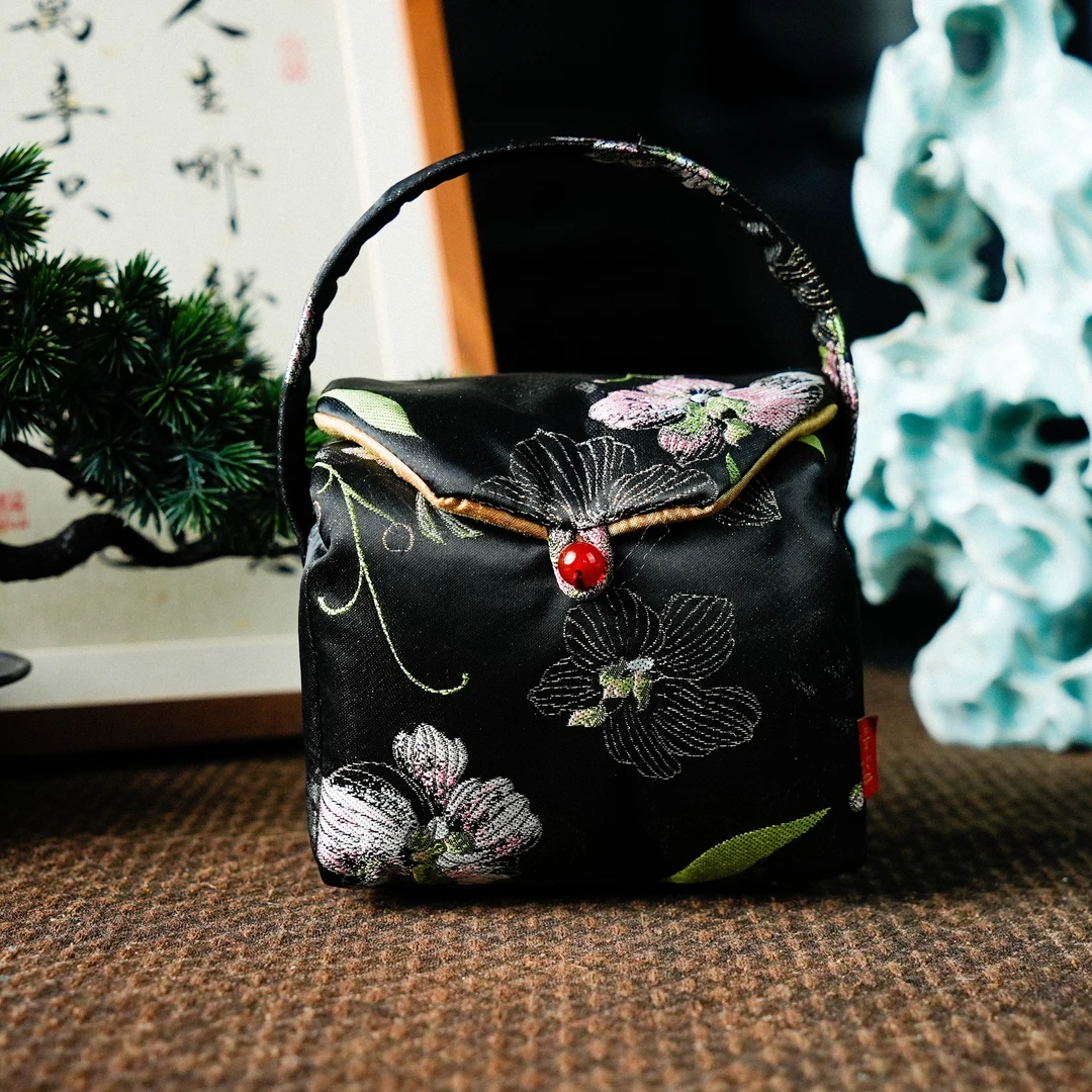 【慢蓝】粉绒花小号织锦一壶一杯 预售