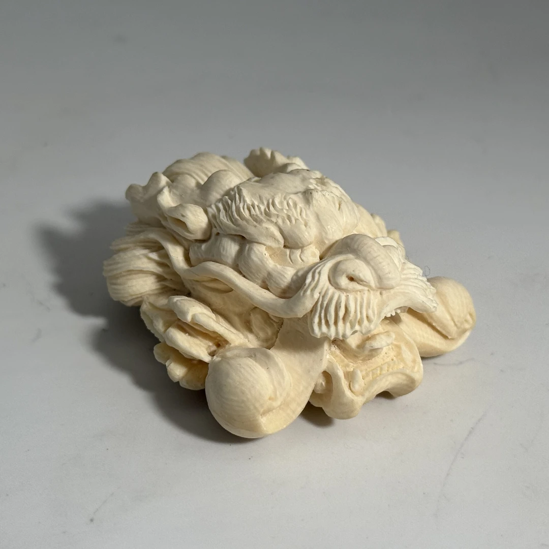 猛犸牙雕龙头吊坠46*41*23mm假一罚四x953