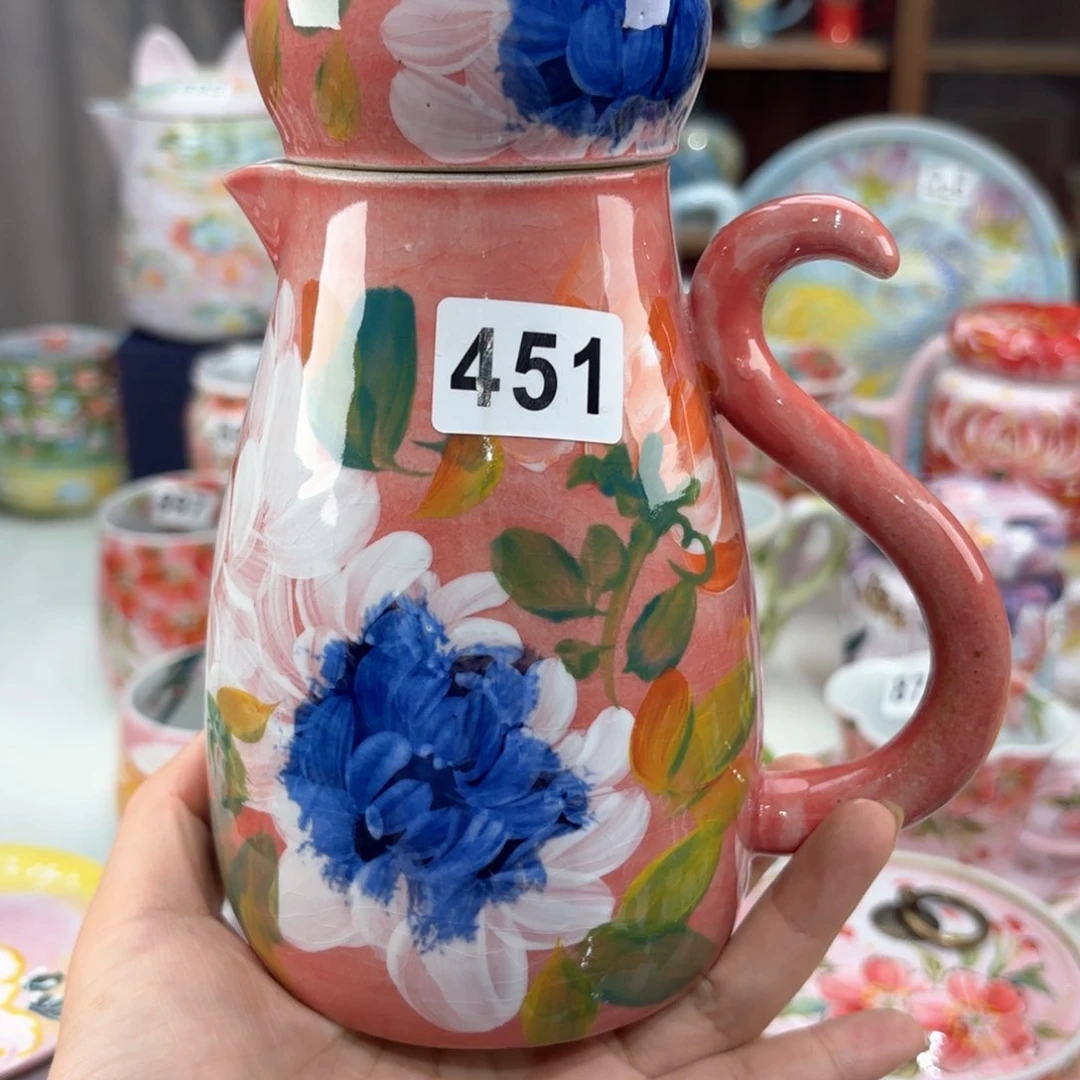 景德镇手绘高温釉下彩陶瓷茶具