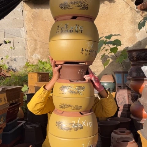 紫砂花盆特价特价包邮送