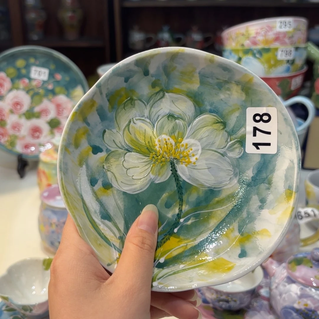 瓷片景德镇手绘高温釉下彩陶瓷茶具