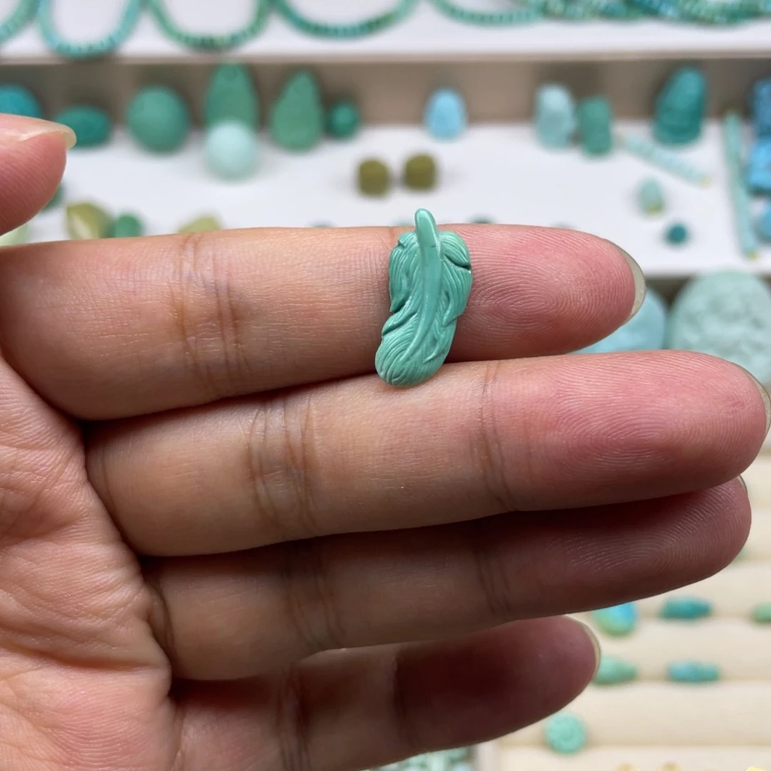 绿松石未镶嵌珠子