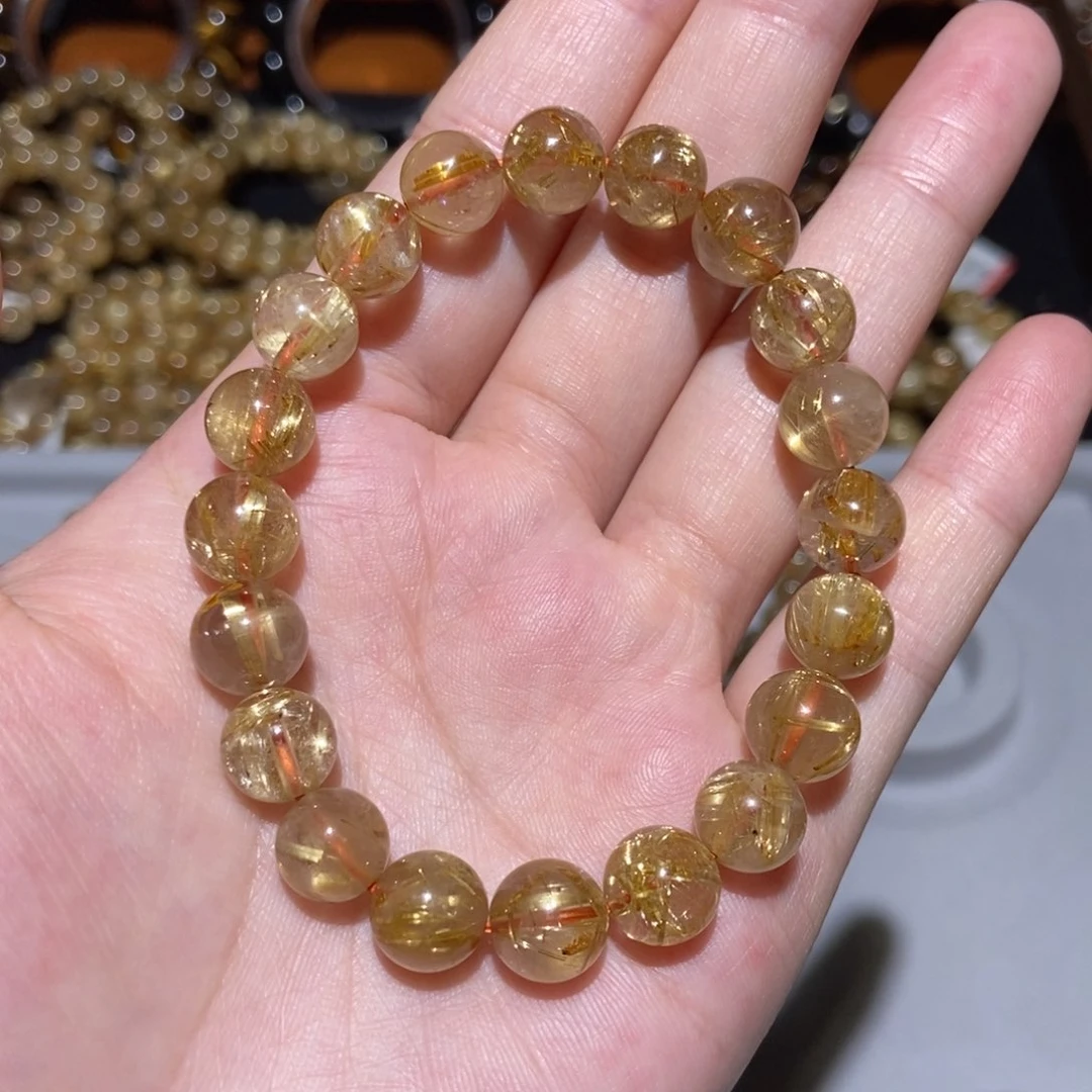 未镶嵌手链水晶风****✨金发晶9m+