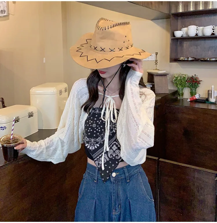 开衫薄款女夏披肩配吊带连衣裙子外搭防晒罩衫法式小坎肩外套A041