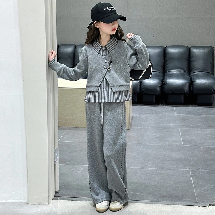 女童秋装2025新款套装洋气时髦童装秋季儿童女大童长袖两件套衣服