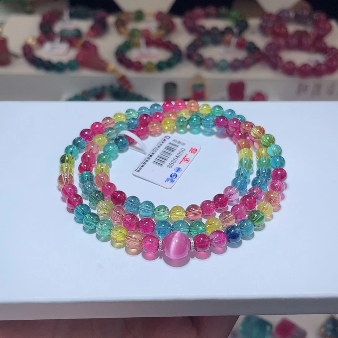 手链18K金镶嵌碧玺碧玺手链