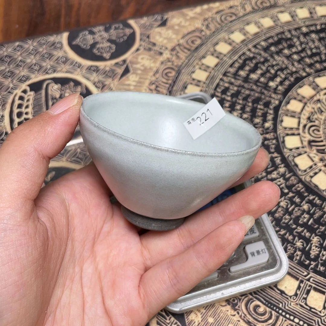 茶盏221 福临号建盏柴烧薄胎微瑕