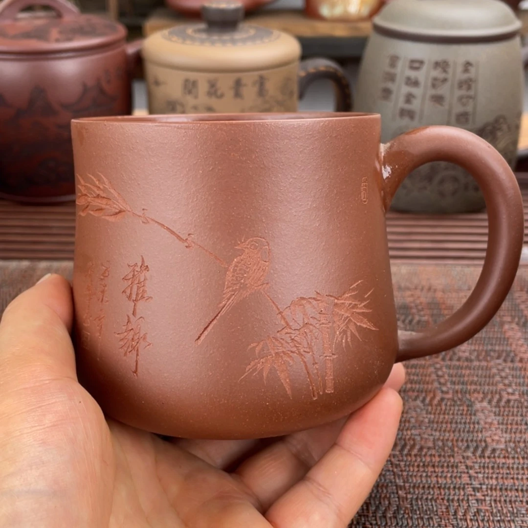 【闪购商品】茶杯紫砂宜兴原矿紫砂盖杯微瑕