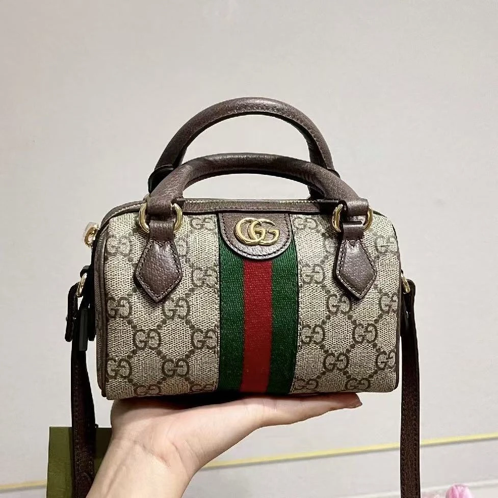 95新 GUCCI/古驰 经典老花波士顿21单肩/斜挎包