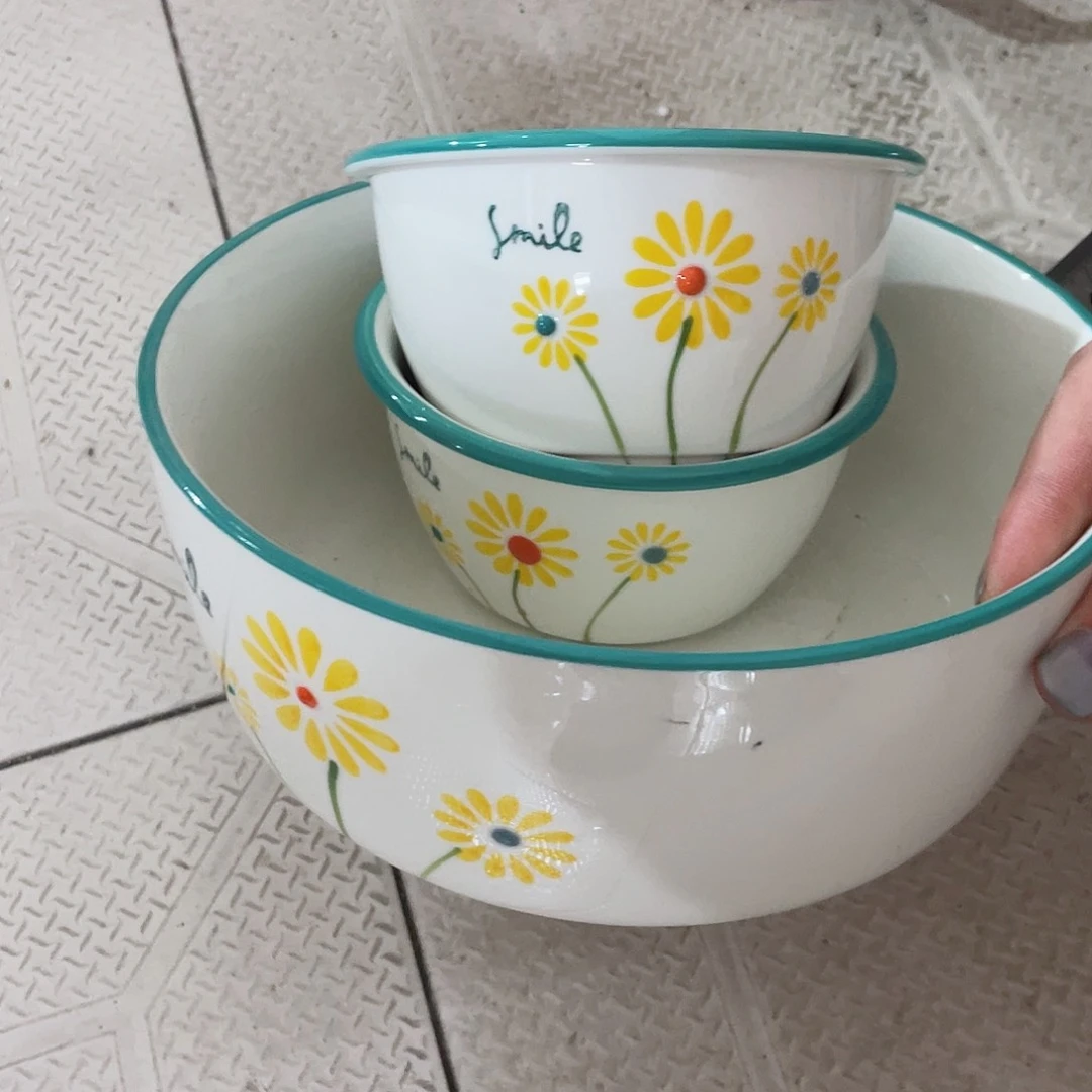 瓷片微瑕陶瓷餐具3个装