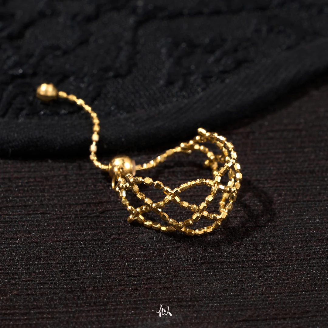 L【洛栖】·似梓珠宝· 18k蕾丝网格戒指  SZCC430172