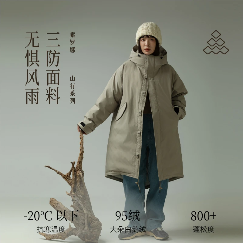 道木熙【1076瑕疵款可退不可换】95鹅绒羽绒服新户外加厚保暖派克