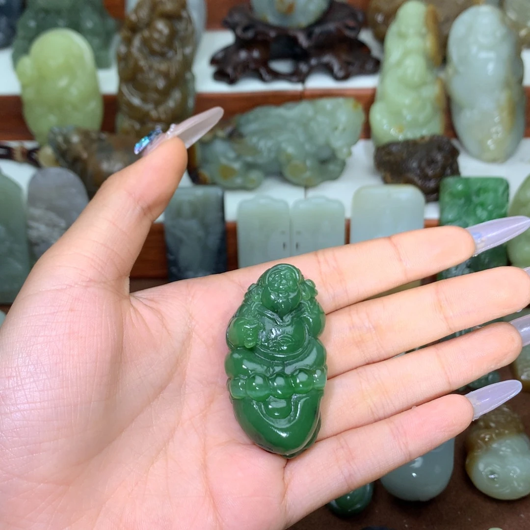 和田玉未镶嵌吊坠(不含链)醉****…