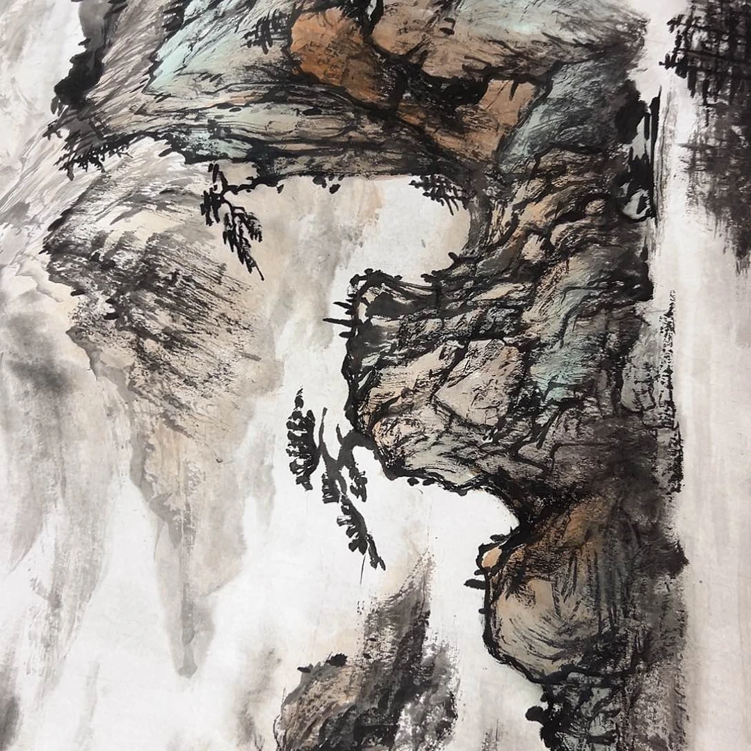 国画张老师福利山水