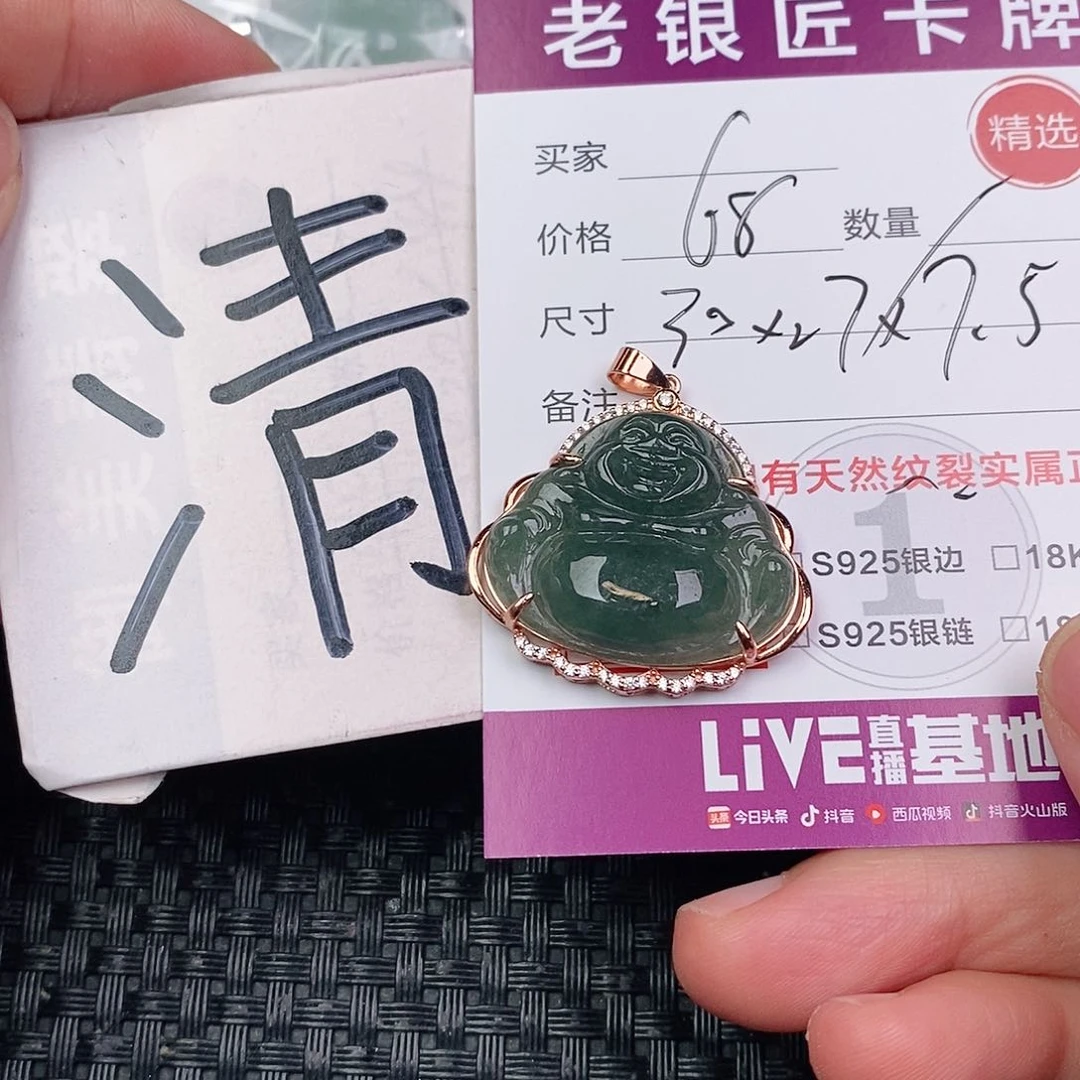 翡翠银S925镶嵌颈饰