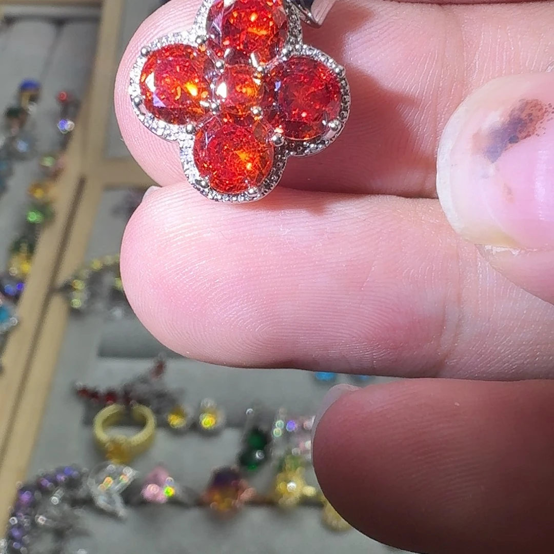 托帕石戒指银S925镶嵌