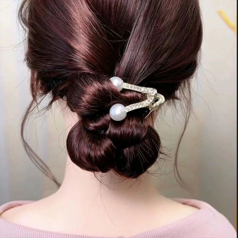 法式V型水钻珍珠小抓夹气质高级感后脑勺半扎发夹优雅时尚头饰