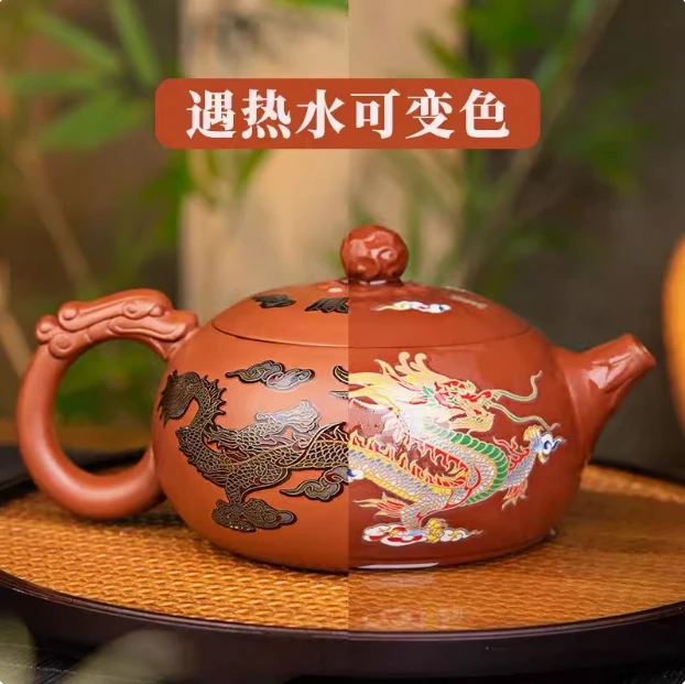 大容量朱泥紫砂凤鸣壶变色紫砂壶紫砂壶100%真品纯手工功夫茶具