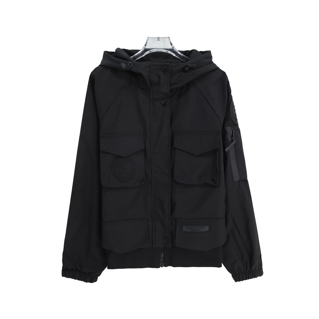 港风高级感连帽外套气质百搭甜酷冲锋衣X26930