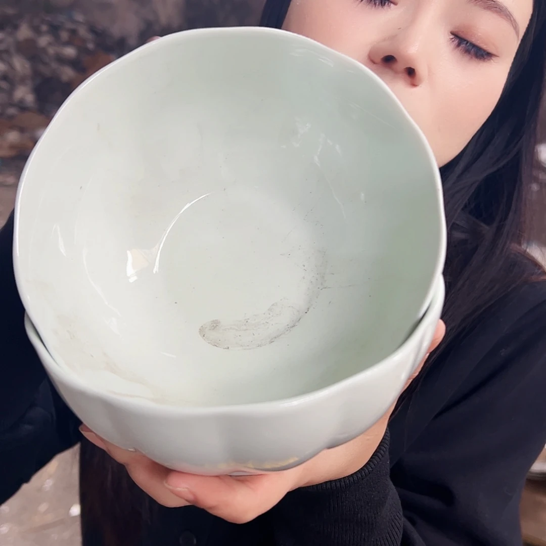 摆件景德镇陶瓷6寸南瓜碗2个