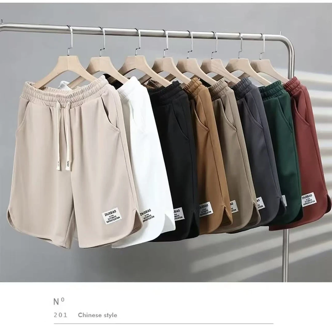 中裤短裤夏季刺绣小狗休闲短裤百搭外穿潮流裤子-26