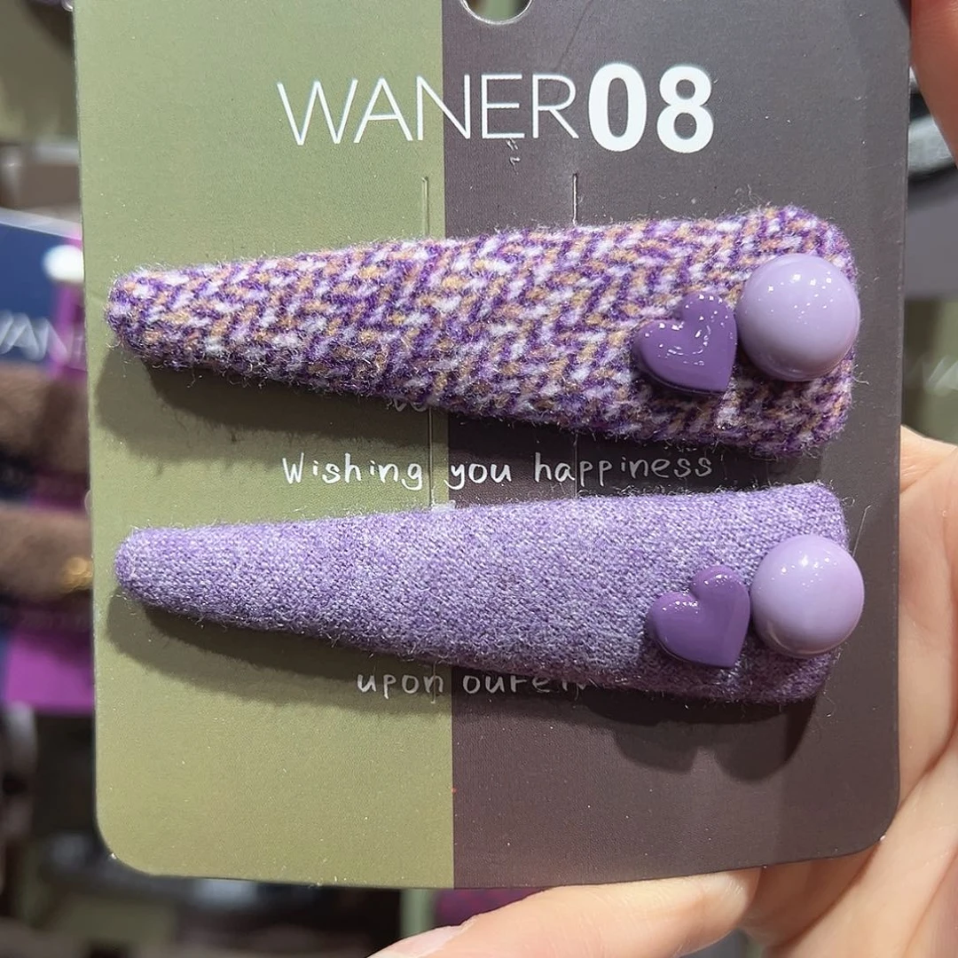 非金属紫色爱心掰掰夹