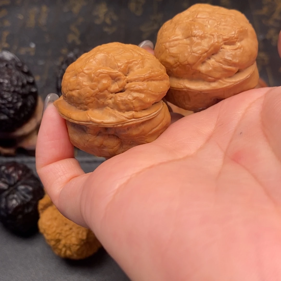 言***桃把件文玩核桃金蟾疙瘩包没打底