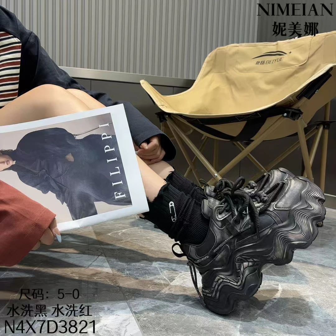 女款潮流休闲擦色老爹鞋4-7-3821