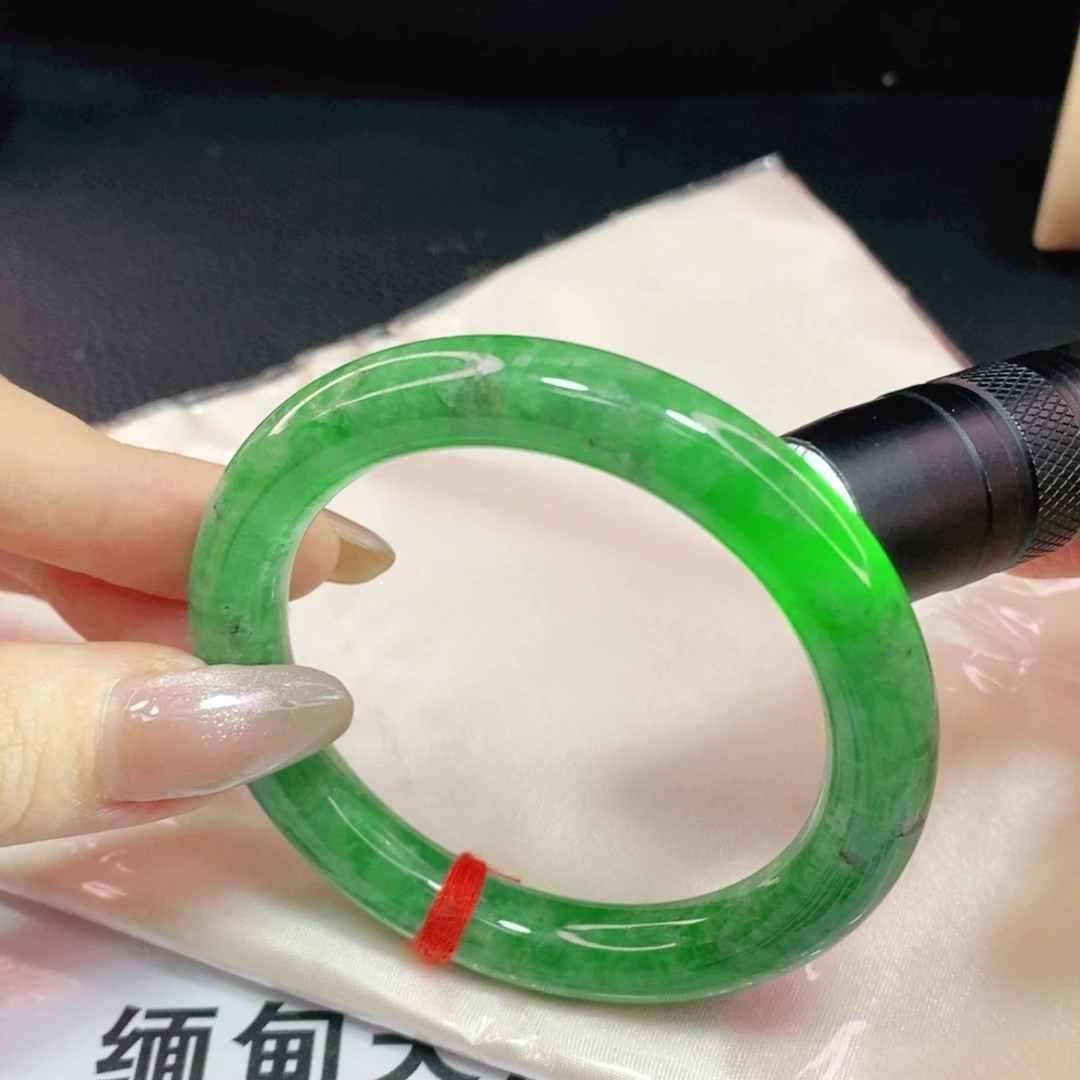 未镶嵌手镯翡翠54圆镯