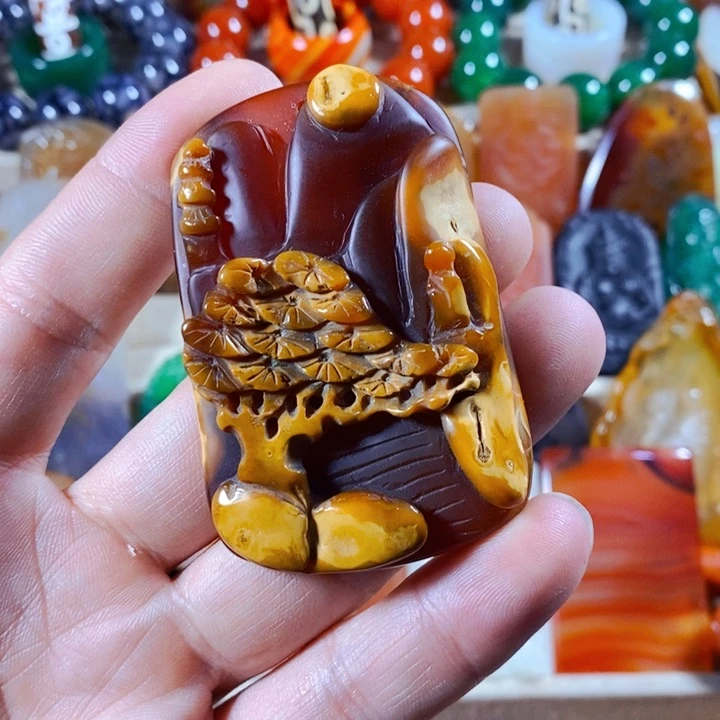 寿***哥玛瑙/玉髓颈饰未镶嵌