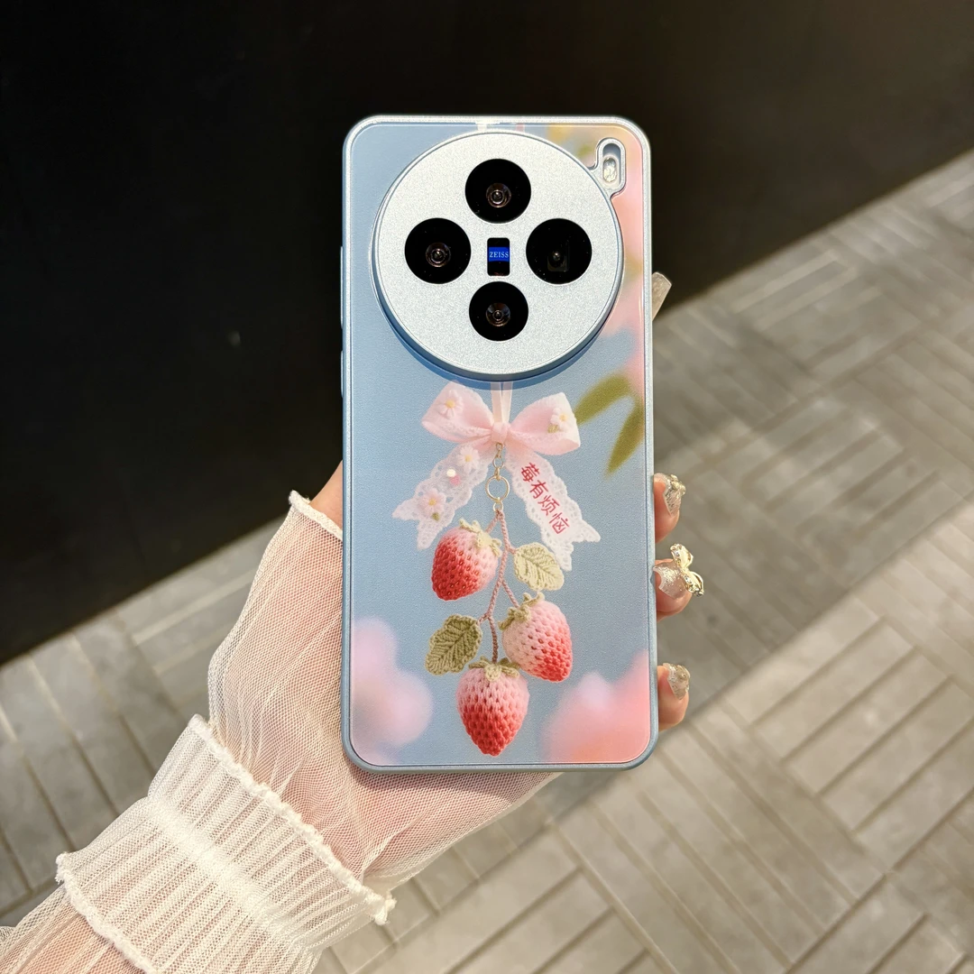 苹果/华为/oppo/vivo/小米 莓有烦恼适用x200肤感玻璃防摔手机壳