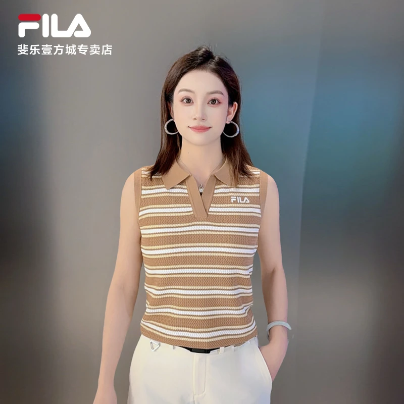FILA斐乐女装25夏季新款背心时尚休闲遮肉百搭F11W539112F透气女