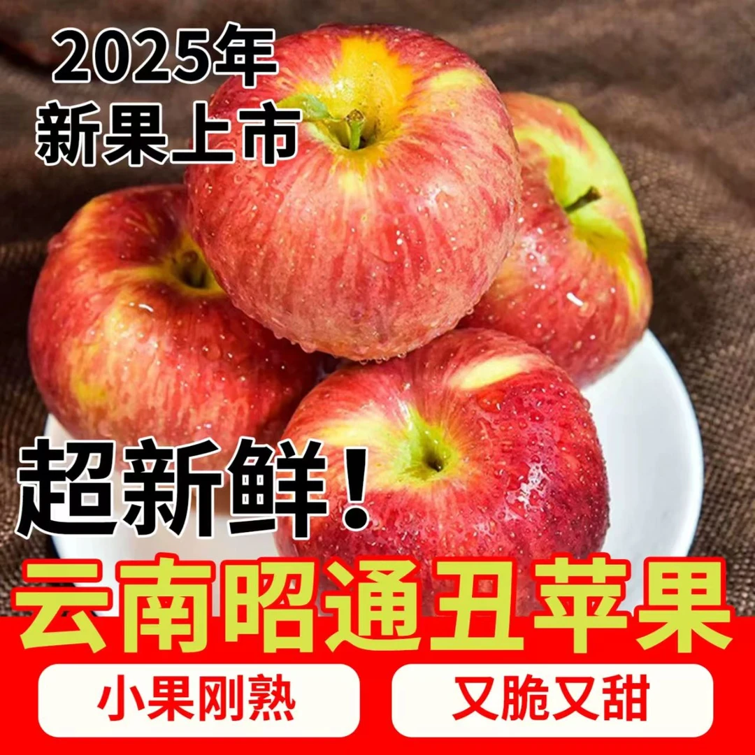 云南昭通丑苹果脆甜多汁新鲜水果现摘4.5斤装脆甜苹果[坏果包赔