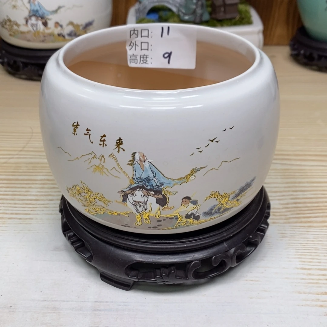 紫砂陶瓷花盆浮力