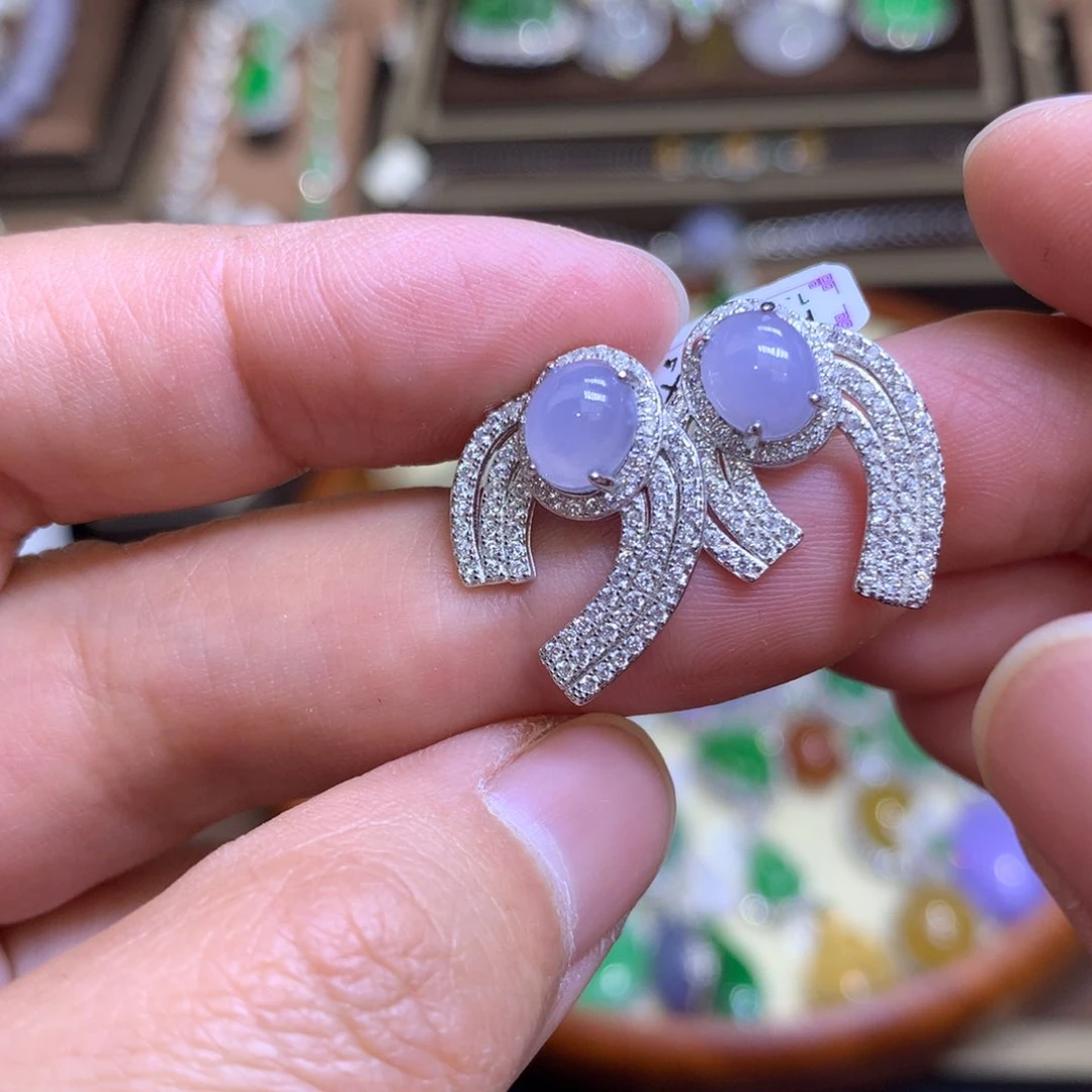 翡翠颈饰银S925镶嵌翡翠吊坠