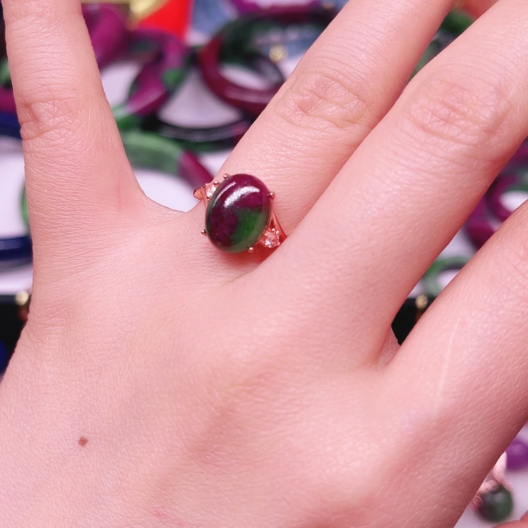 银S925镶嵌戒指红宝石