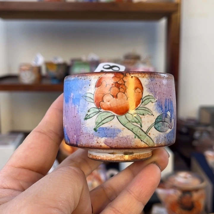 全手工柴烧志野手绘678