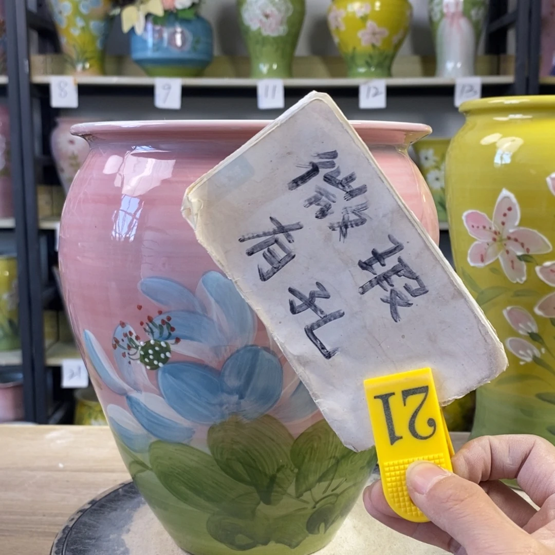景德镇手工手绘陶瓷花盆