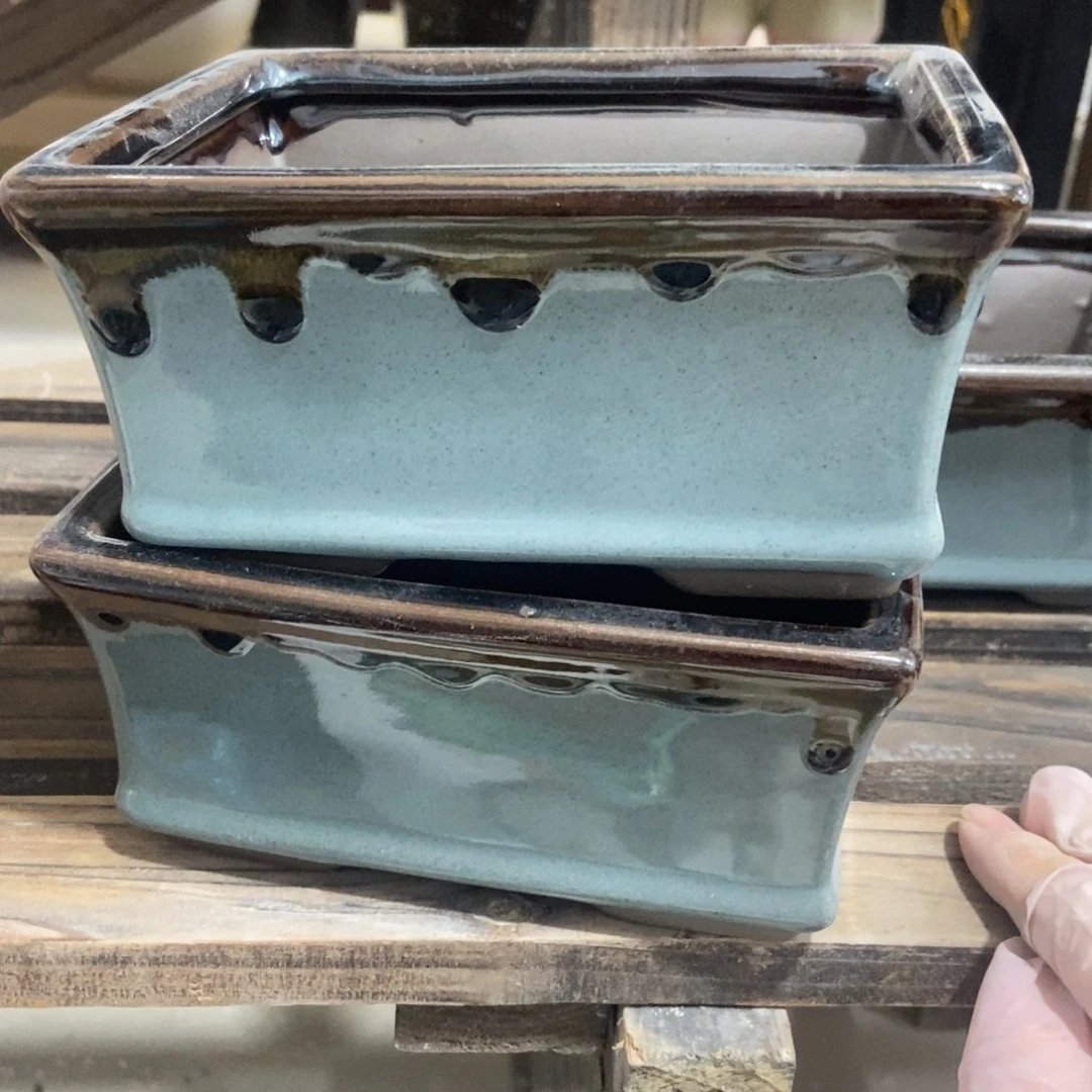 红陶高温陶瓷花盆瑕疵