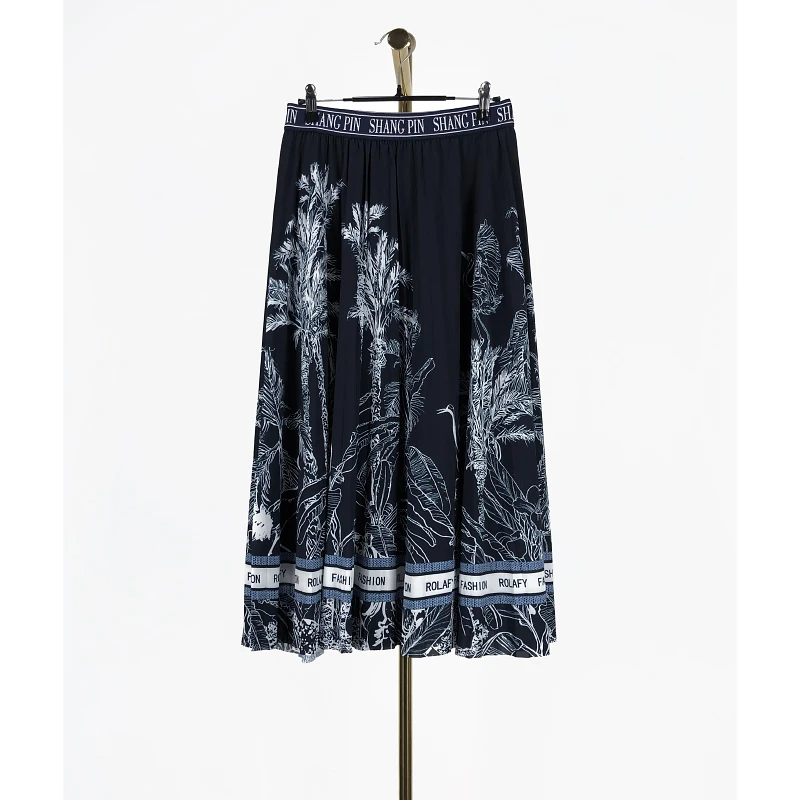 中年妈妈休闲洋气半身裙春夏新款裙子 若5307B