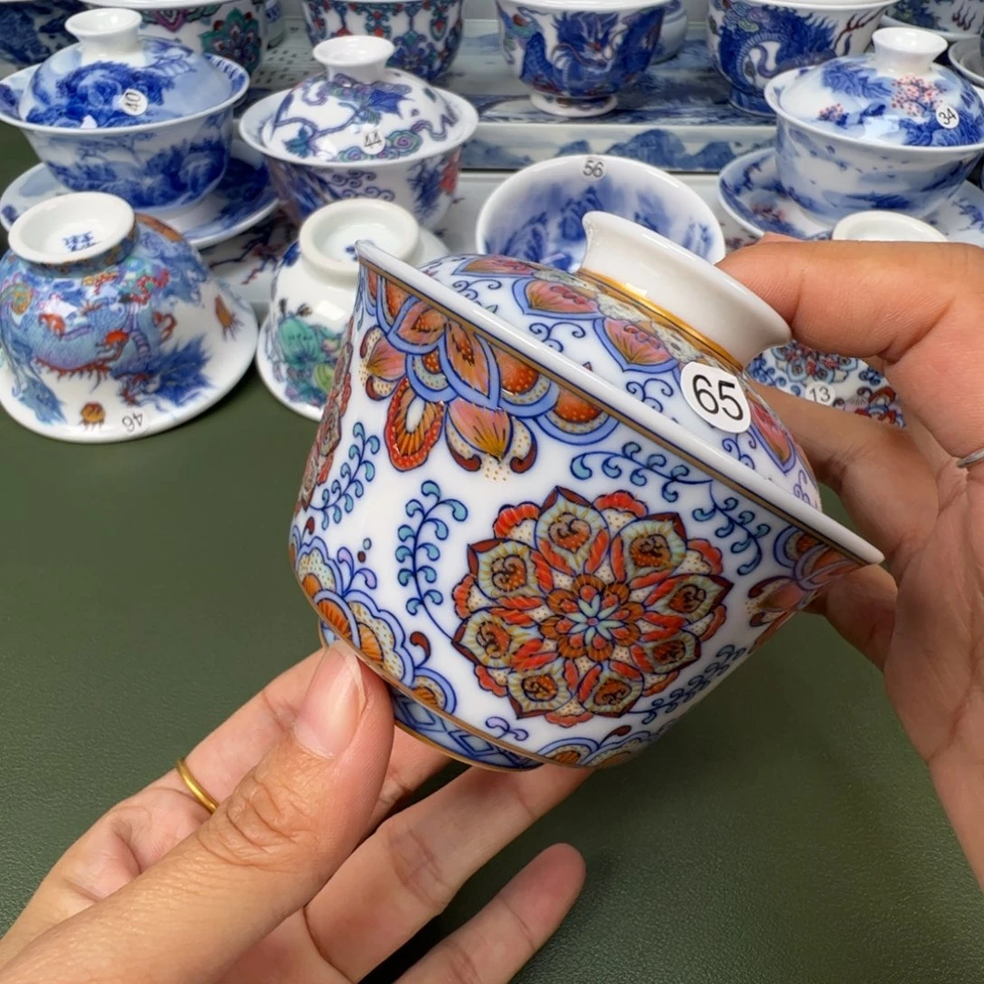 陶瓷景德镇纯手工纯手绘茶具木木65