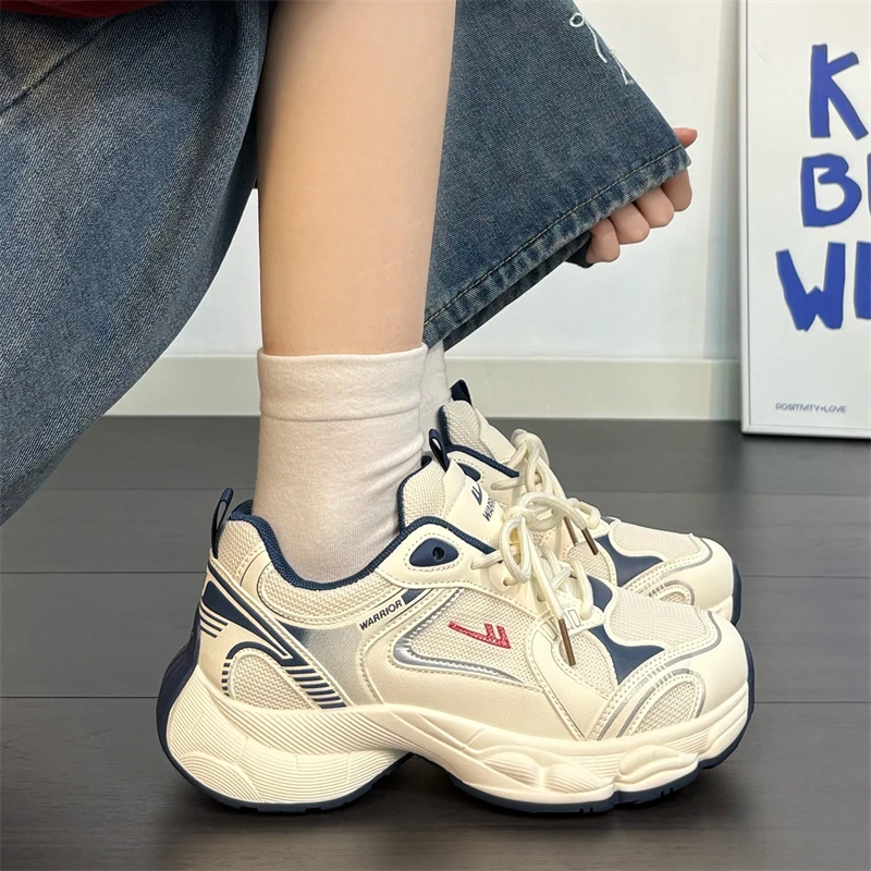 回力老爹鞋女鞋网面透气减震耐磨轻便复古百搭ins厚底鞋秋季新款