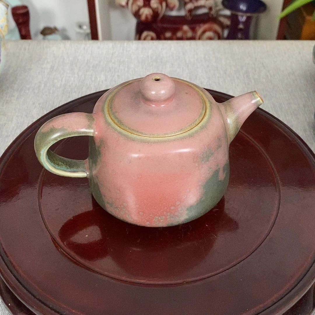 壶钧瓷茶壶省工手拉胚高温窑变碳化炉钧