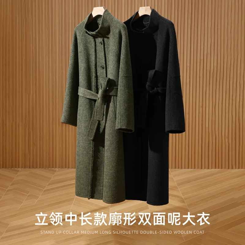 秋冬藏巧思大衣！高智立裁羊毛大衣外套女立领中长款超吸睛