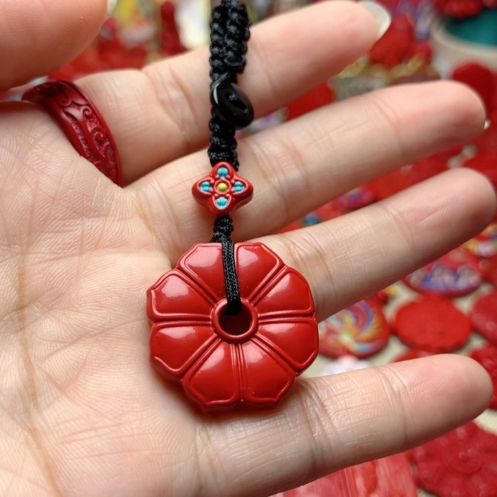 天然辰砂工艺品朱砂钥匙扣