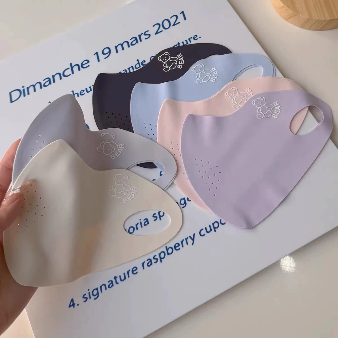 夏季儿童学生小熊防晒口罩UPF500+冰感舒适透气轻薄护眼角可水洗